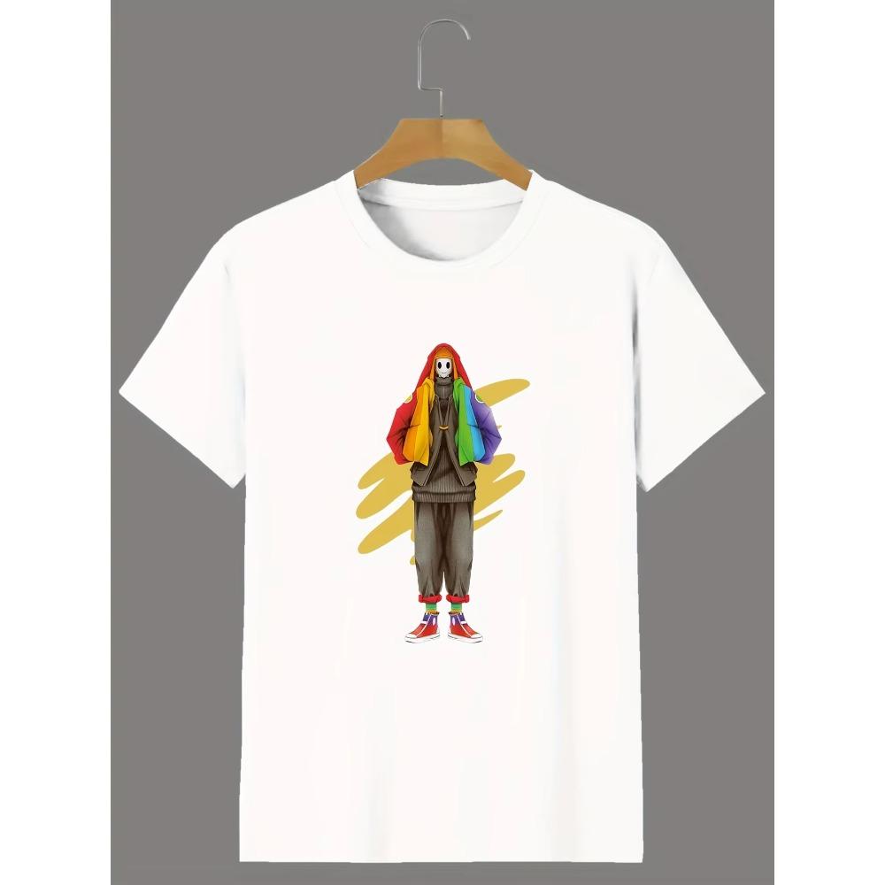 

Мужские повседневные футболки с коротким рукавом и круглым вырезом на лето XXXXXL белый