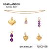 CARLIDANA Custom Jewelry Heart-shaped Tassel Stainless Steel Pearl Charms Set Creative Personality Chain Necklace for Women