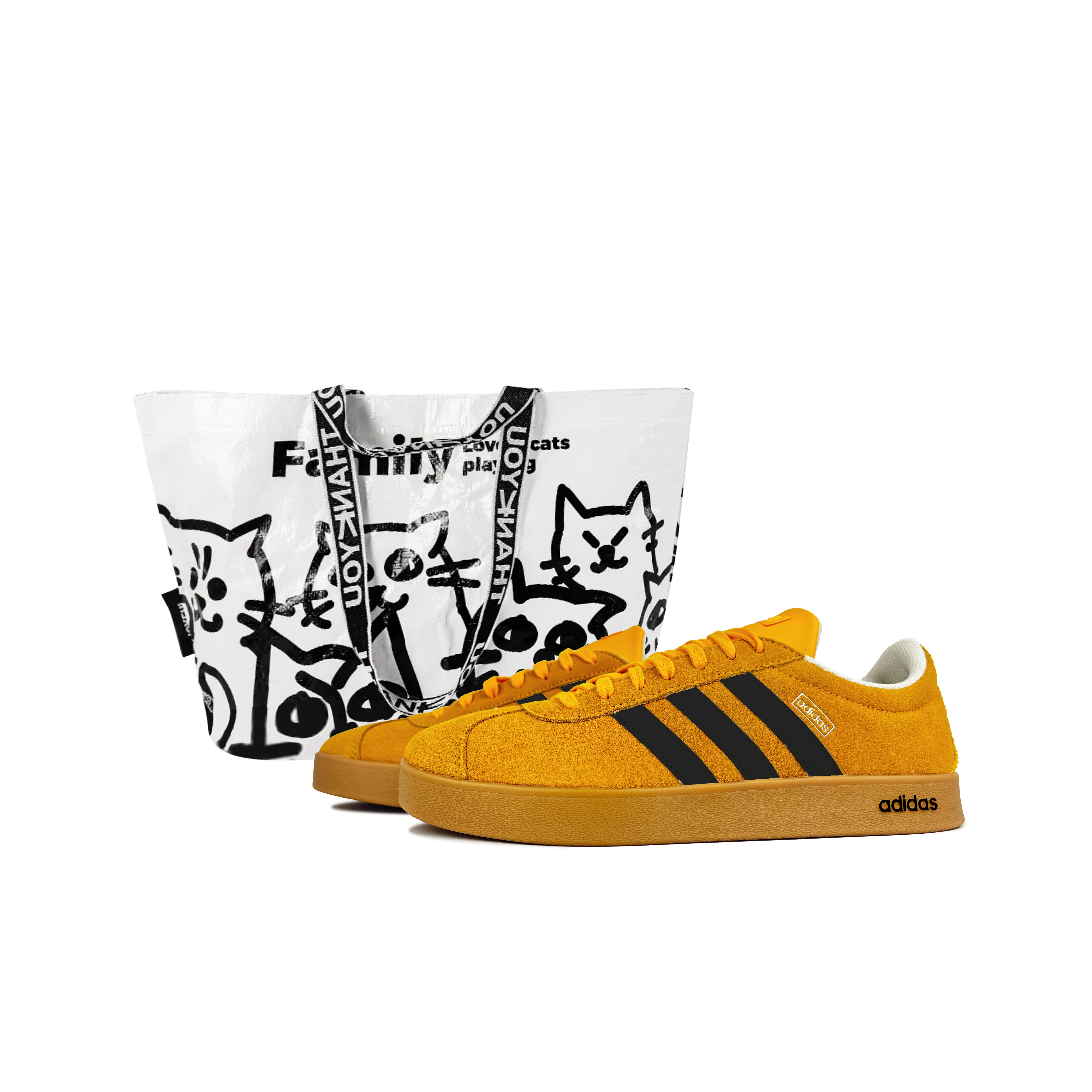 

Adidas VL COURT 2.0 Ink Wheat Scent Slip Resistant Abrasion Resistant Low top Skateboard Shoes Unisex Yellow Black JI0495(Team619-S-BOX) 43⅓