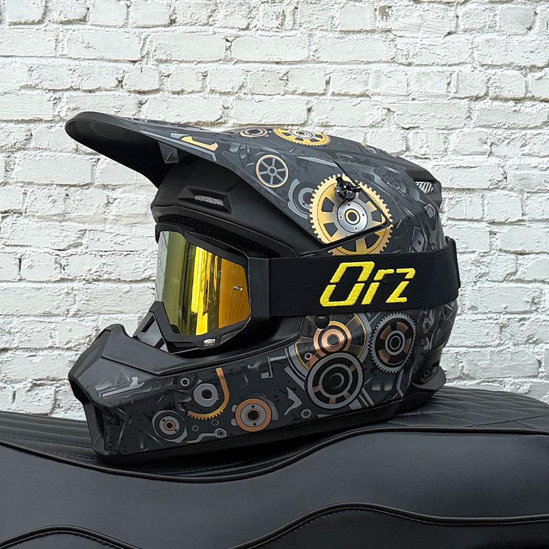 ORZ Full-Face Helmet for Off-Road, Electric Scooters, Mountain Biking, and Street Riding