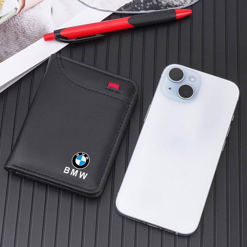 Car Emblem Credit Card Purse Portable Small Wallet for BMW X1X2 X3X5 X4 X6 X7 1 3 5 6 7 Series F40 E60 E90 F10 F15 F30 G20 G30 npbf16