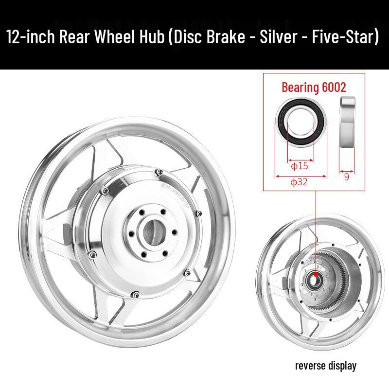 Electric Bicycle Wheel Hub Motor with 12/14/16-inch Aluminum Alloy Disc Brake, Folding Front and Rear Drive