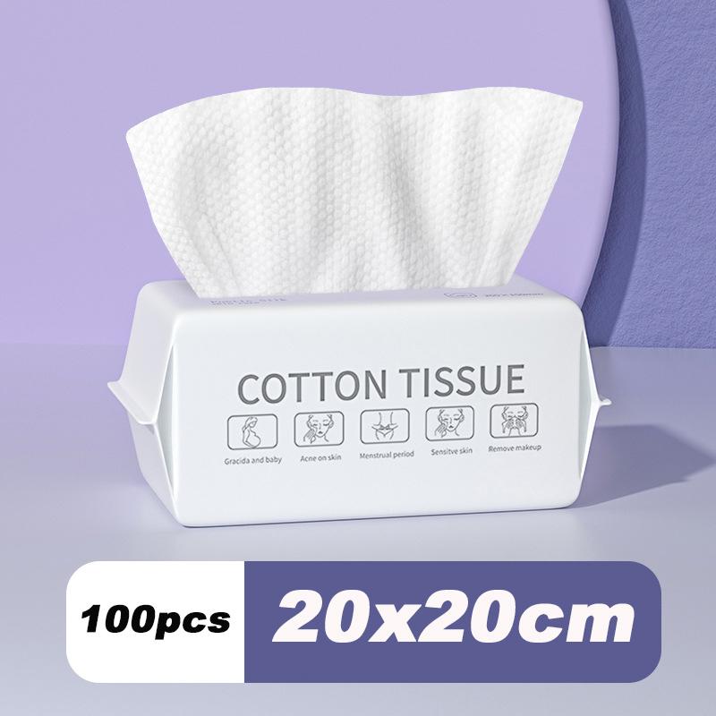 100pcs Soft Cotton Towel Disposable Face Towel Home Travel Face Towel Make Up Tissue Soft Facial Cleaning Skin Care Washing