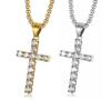 2026 Jewelry Fashion Trend Inlaid Zircon Cross Pendant Necklace Men's Exquisite Gift Jewelry Necklace