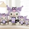 Kuromi Dark Devil Maid Costume Plush Toy with Bow