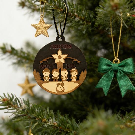 Yousheng Friends Don't Lie Christmas Ornament 2D Acrylic Christmas Tree Decoration Friendship Gift for Best Friends Coworkers Sister