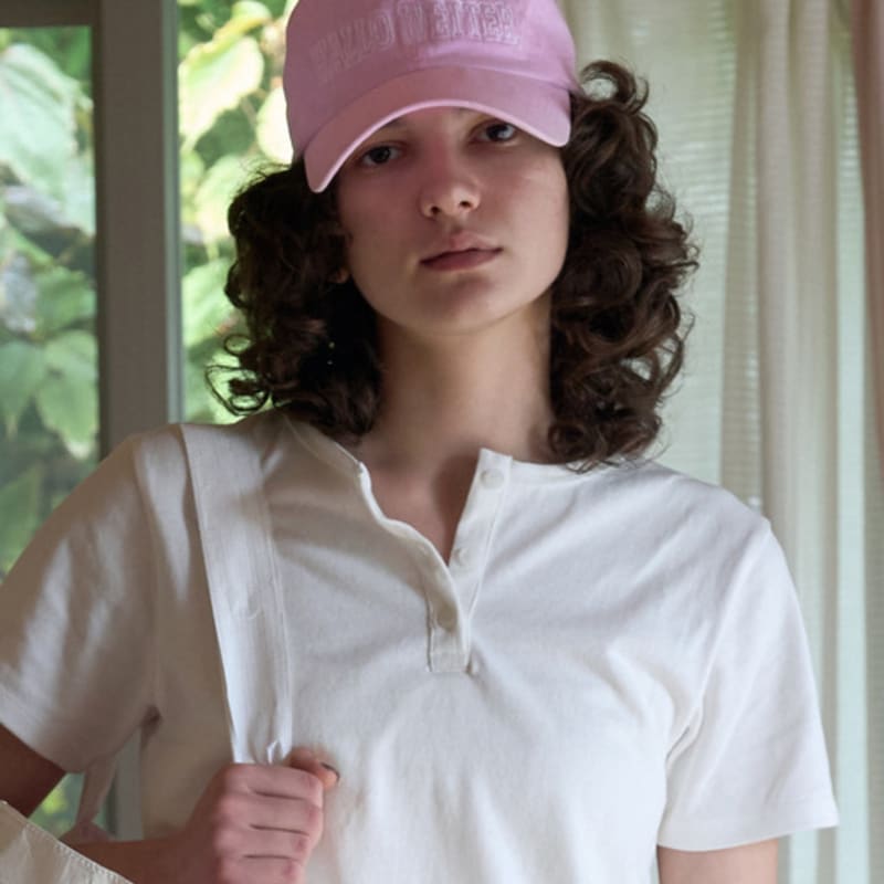 POSZER Vintage Washed Cotton Ball Cap (Pink)