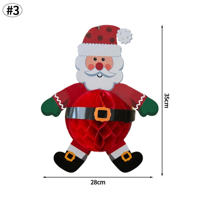 Decorazione Albero di Natale 3D a Nido d'Ape Carta Albero di Natale Pendente Appeso Nuovo Anno Festa di Natale Atmosfera Negozio Decorazione Prop