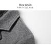 Men's Mid-Length Wool Overcoat with Cotton Padding and Suit Collar - Casual Plus Size