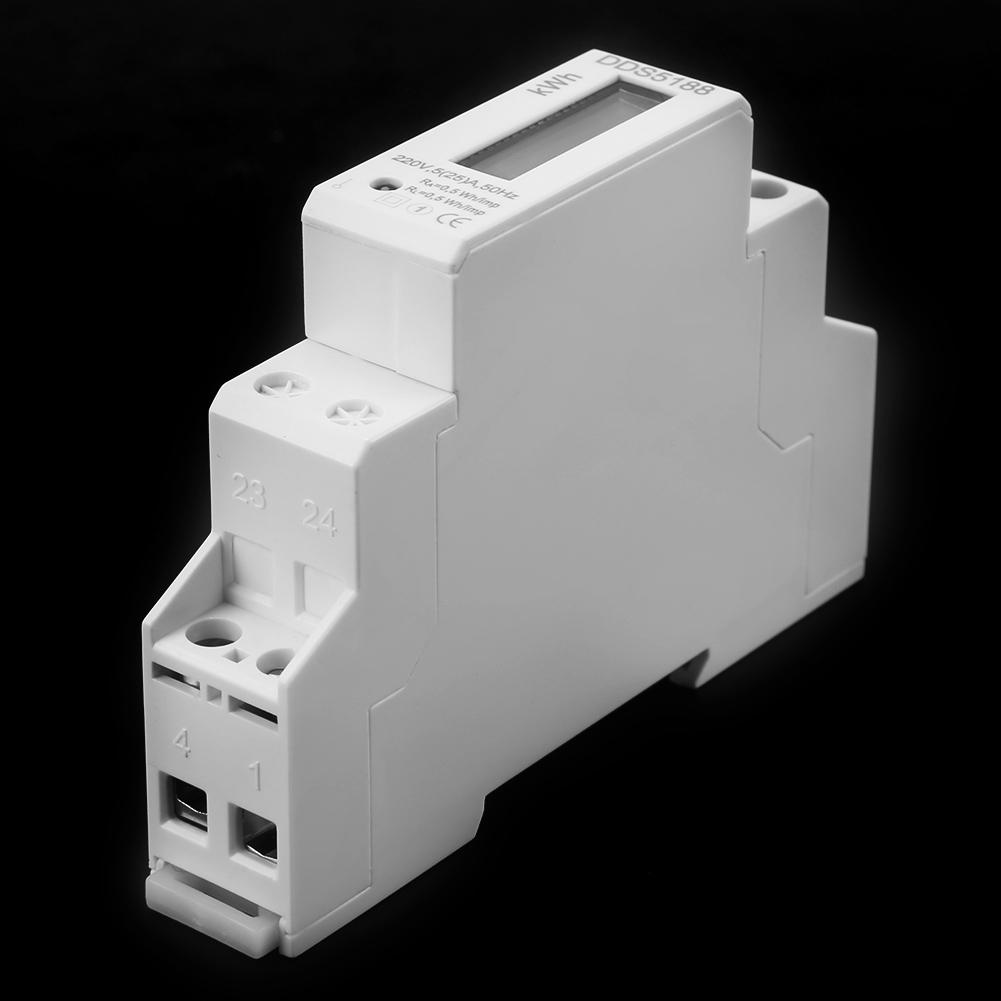 220V DDS5188 LCD Digital Din Rail Electric Meter 525A For Kilowatt Hour Kwh Meter