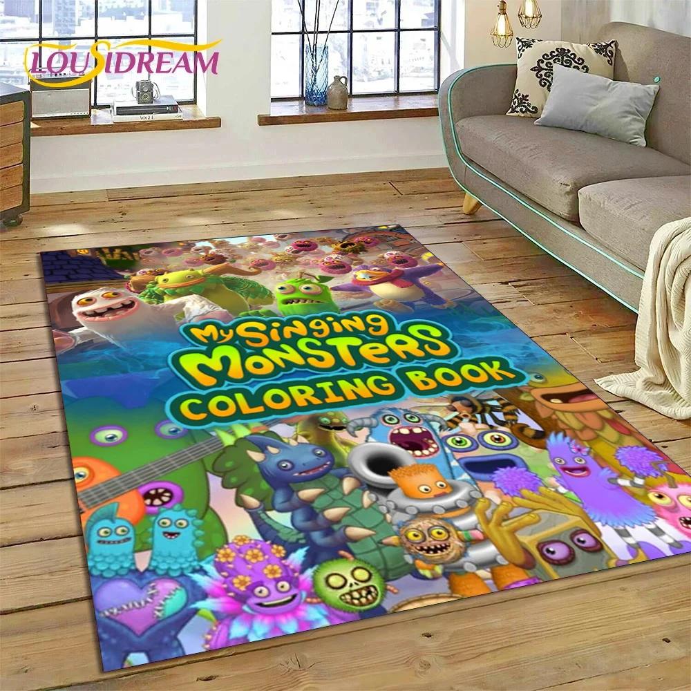 3D Game My Singing Monsters Cartoon Rug Carpet for Living Room Bedroom Home Decor,Floor Mat Non-slip for Sofa  Doormat Gift Kids