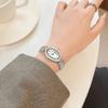Vintage Oval Women Watches Stainless Steel Bracelet Wristwatch Luxury Roman Numeral Dial Elegant Small Dress Watch for Women