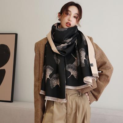 Herbst und Winter warmer Schal Damen doppelseitiger Kaschmir dicker Schalhals