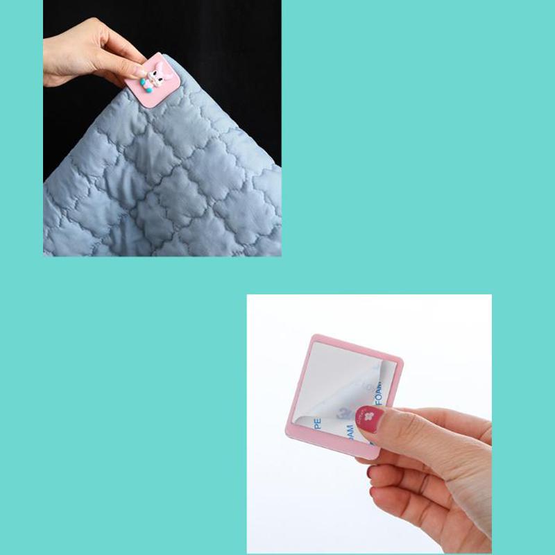 4Pcs Shower Curtain Clips Non Punching Windproof Curtain Hook Toilet Curtain Rings Clip Traceless Shading Cloth Edge Fixed Clips