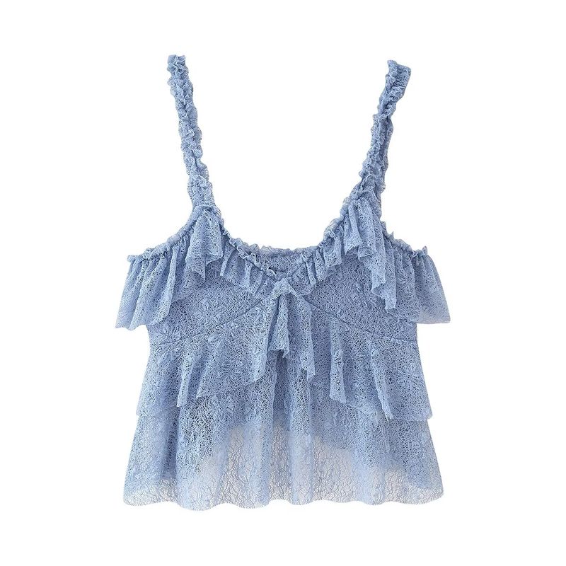 

Kaslead New Arrival Women s Clothing Fashion Style Lace Laminated Decoration Tops Skirt 1058155 1058157 Top L