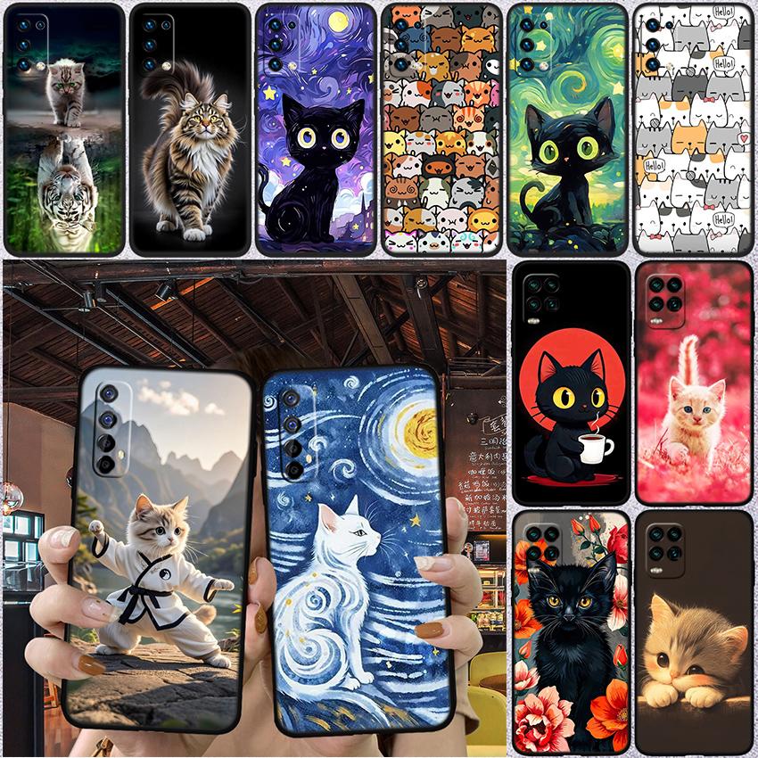 Cat Kitten Meow Shell Phone Case for Samsung Galaxy Note 10 20 S23 S24 S25 Ultra FE Plus Edge Lite A02S A35 A07 A17