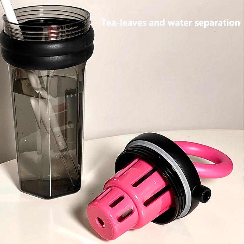 Portable Water Bottle Tea Strainers High Temperature Resistant Bottles with Straw