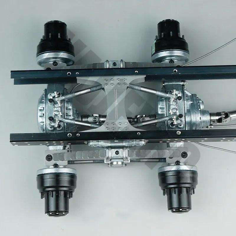 Metal Two-axle Rear Suspension Without Axle for 1/14 Tamiya Remote Control Truck Scania R620 R470 R730