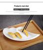 Pure White Irregular Ceramic Serving Plate - Creative Solid Color Dish for Home and Restaurant Use