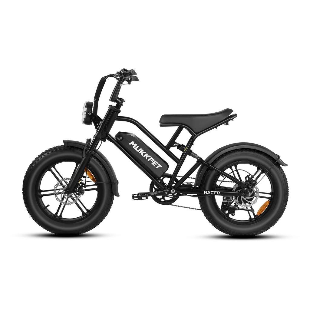Bicicletă Electrică MUKKPET Racer pentru Adulți Motor 250W Baterie 48V18AH Roți Gonflabile de 20 Inch Bicicletă Electrică pentru Navetă Urbană Sarcina Maximă 150KG