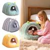 3D Pumpkin Pet House Semi-Enclosed Removable Bottom Non-Slip Soft Pp Cotton Warm Cat Villa Autumn And Winter Small Dog Kennel