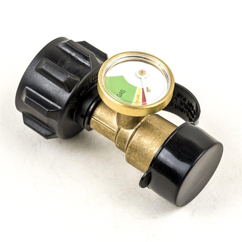SHGO-Propane Tank Gauge For RV Camper, For 5-40LB Tanks, Ideal For Heaters, Grills, QCC1/Type 1 Connections