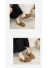 Women's Fluffy Korean Style Slip-on Thick Sole Cotton Slippers 2025 - Winter Collection