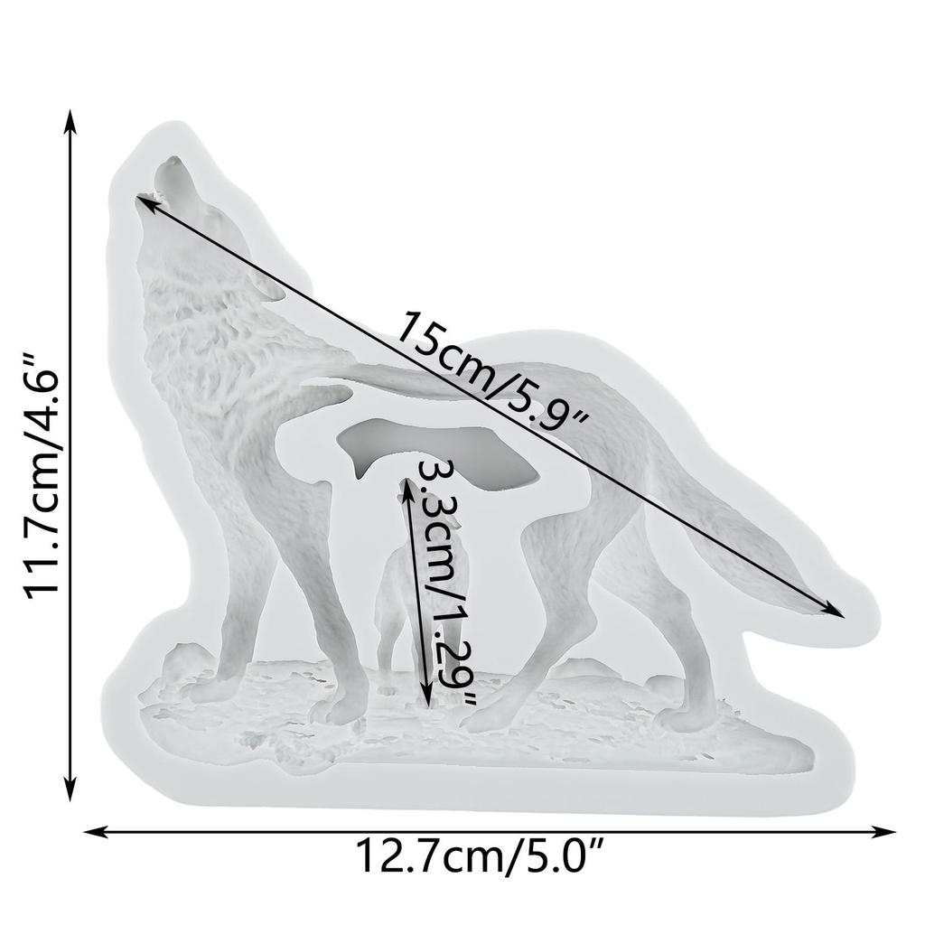 Wolf Silicone Molds Horse Fondant Mold Cake Decorating Tools Cupcake Topper Candy Chocolate Gumpaste Mold