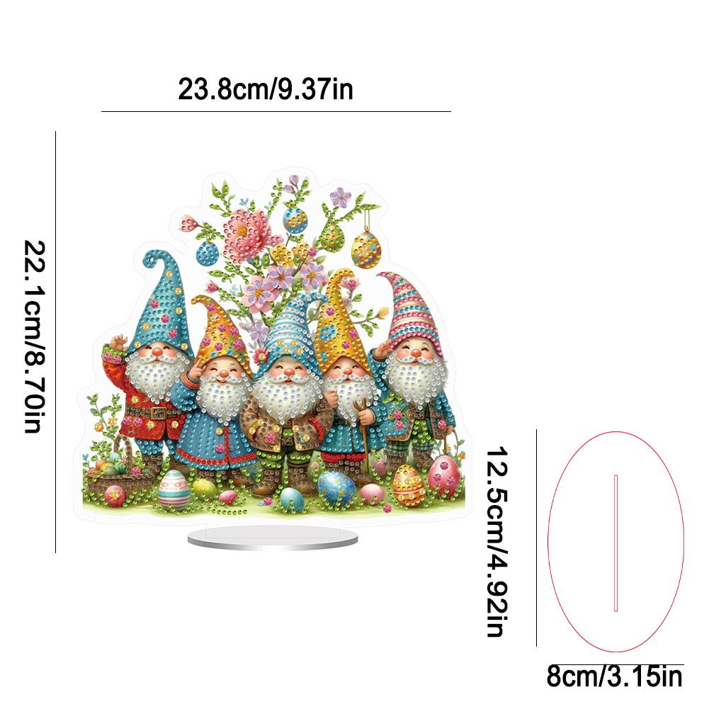 5D DIY Diamond Painting Desktop Ornaments Kits Easter Special Shaped Diamond Painting Desktop Decoration for Home Office Desktop