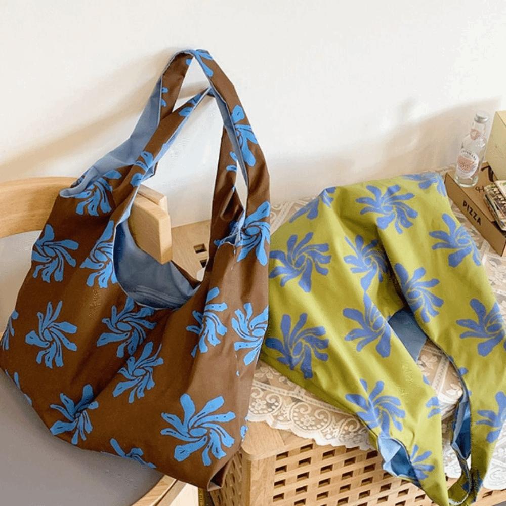All-match Cloth Orchid Vest Bag Korean Style Retro Canvas Shoulder Bag Flower Large Capacity Lazy Style Messenger Bag Travel