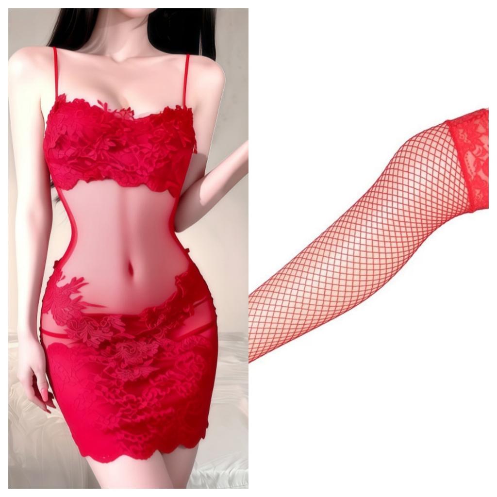 Sex underwear large size sexy inner French lace suspender pure desire spice girl slim-fit hip-wrapped nightdress women