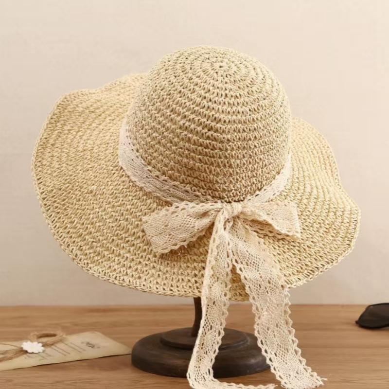 Hat Pastoral Seaside Photo Beach Straw Hat Summer Travel Straw Hat Women Summer Seaside Sun Protection Versatile
