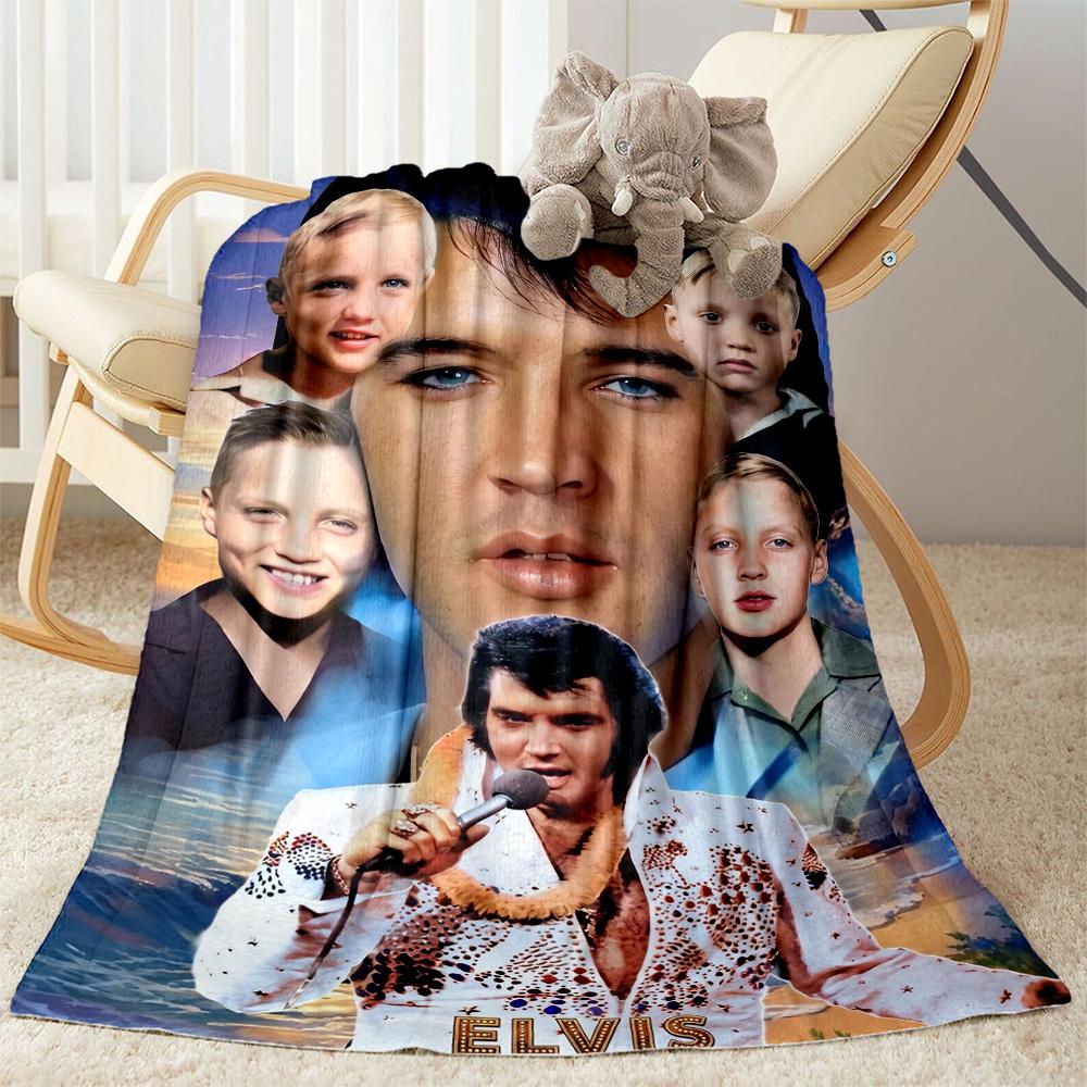 Rock Roll Legend Blanket Soft Warm Cozy Perfect for Livingroom Office Couch All-Season Use Modern Style Ideal Gift for Friends Family Couples Picnic
