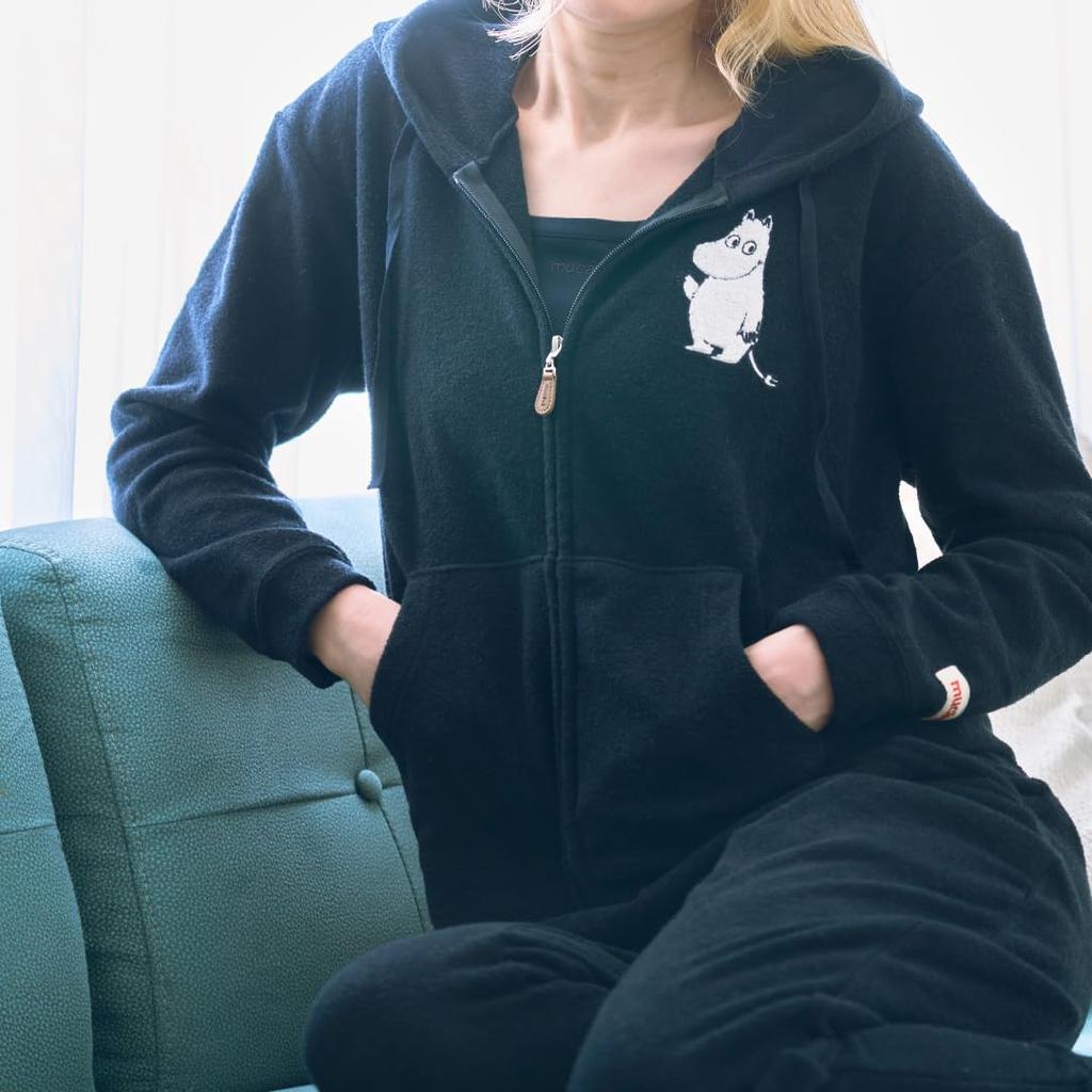 Relaxing and Recovery Wear Moomin Collaboration Hoodie Summer Jacket for Men and Women Pile Jersey Material with IFMC Processing [mucävä] [Moomin