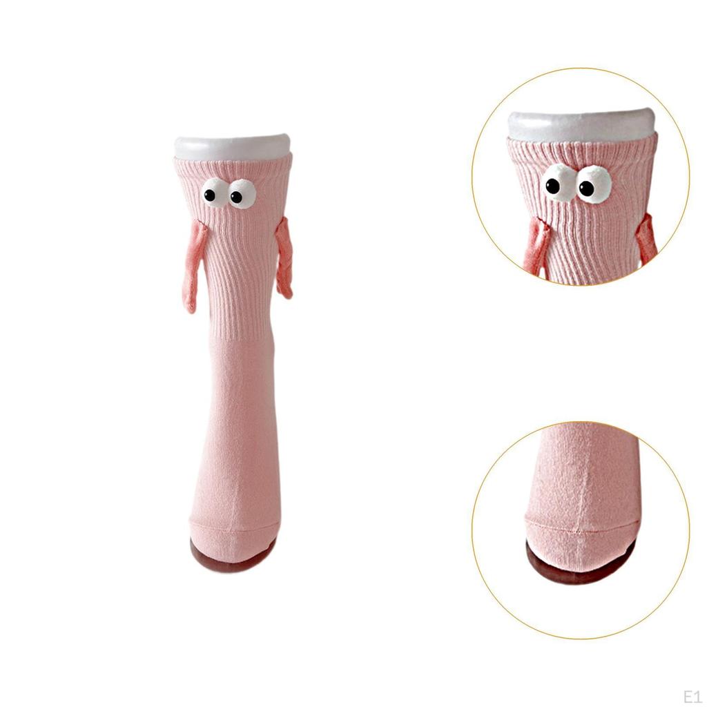 Couples Socks Hand Holding Casual Long Stockings Stackable Mid Tube Thread Funny