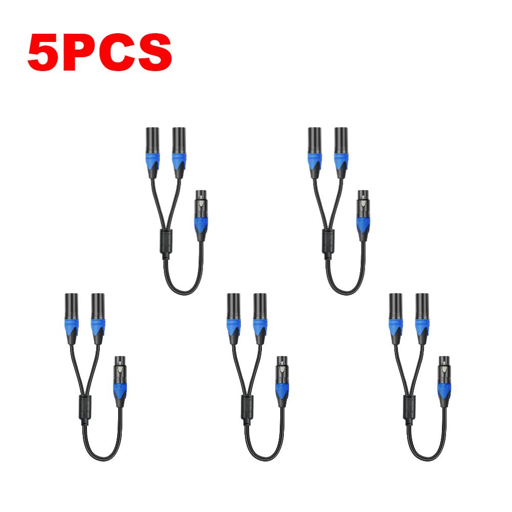 1-6PCS Y Shape XLR Splitter Cable XLR Female To Dual XLR Male Splitter Mic Cable Microphone Splitter Cord For Amplifier Mixer