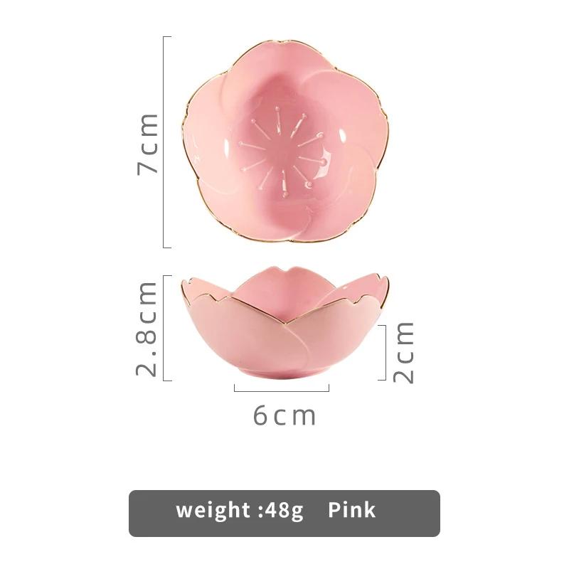 

Креативная японская керамическая тарелка с изображением сакуры, цветущая вишня, кавайная тарелка, соусница, цветочная чаша для кухни, соусницы, уксуса розовый