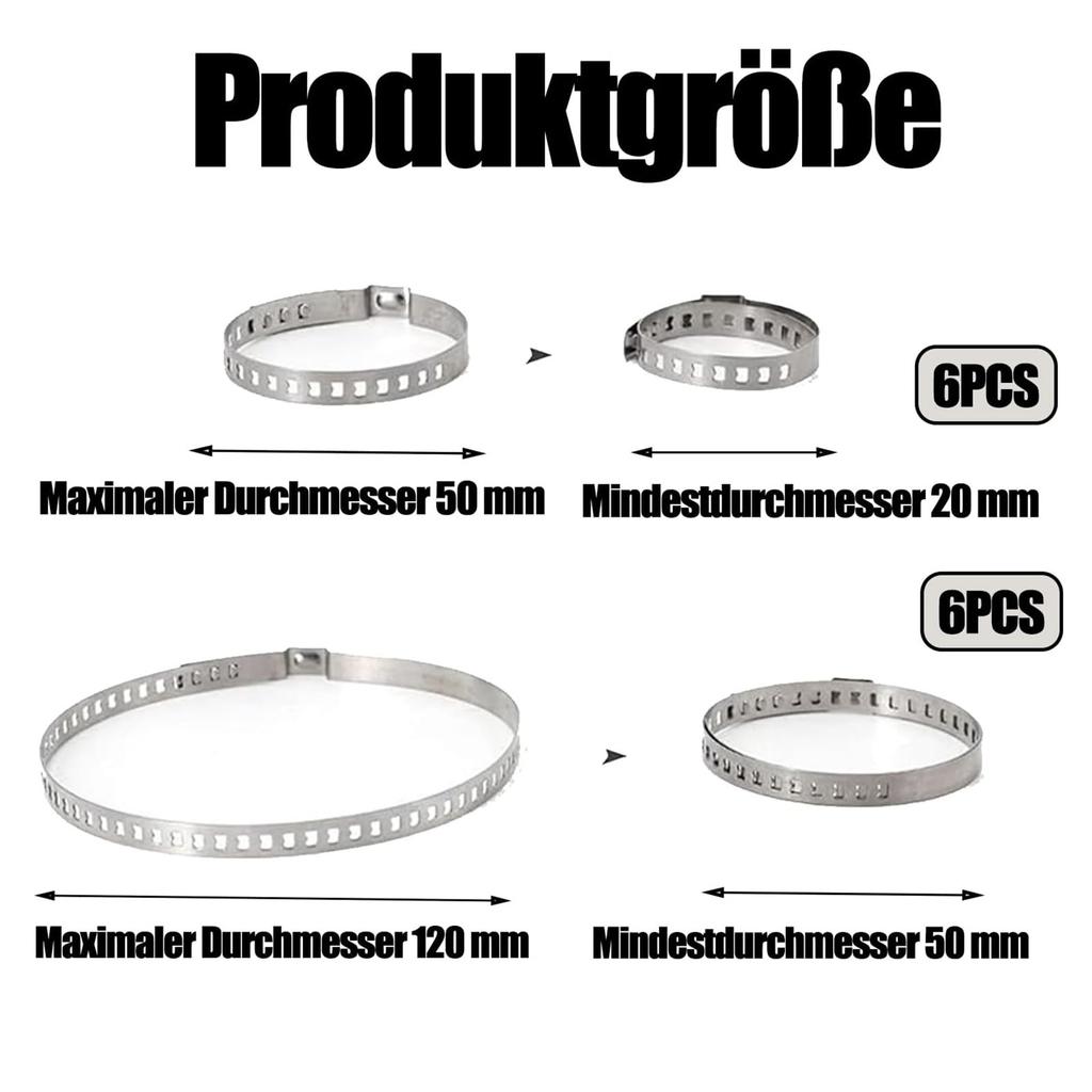 12 pcs round roll meat clamp set, stainless steel adjustable clamp YQ