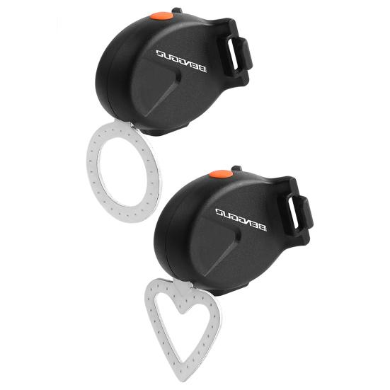 Bicycle Tail Light Love Heart Round Road Mountain Bike Brake Lamp Rechargeable Waterproof Super Bright Night Riding Bike Warning Rear Lamp