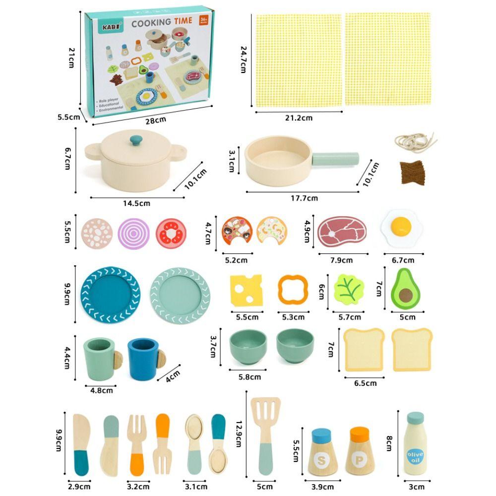 Wooden Kids Kitchen Toys Cookware Simulation Kitchen Toys New Cooking Toys