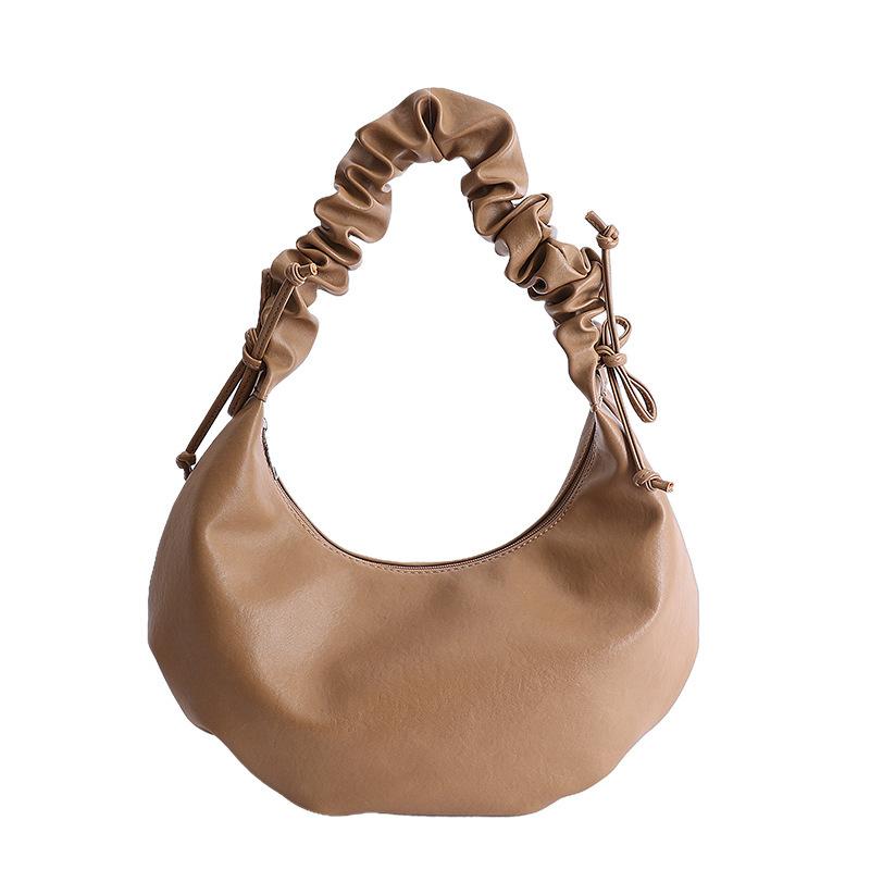 2026 New Niche Design Korean Pleated Underarm Bag Women's Handbag French Style