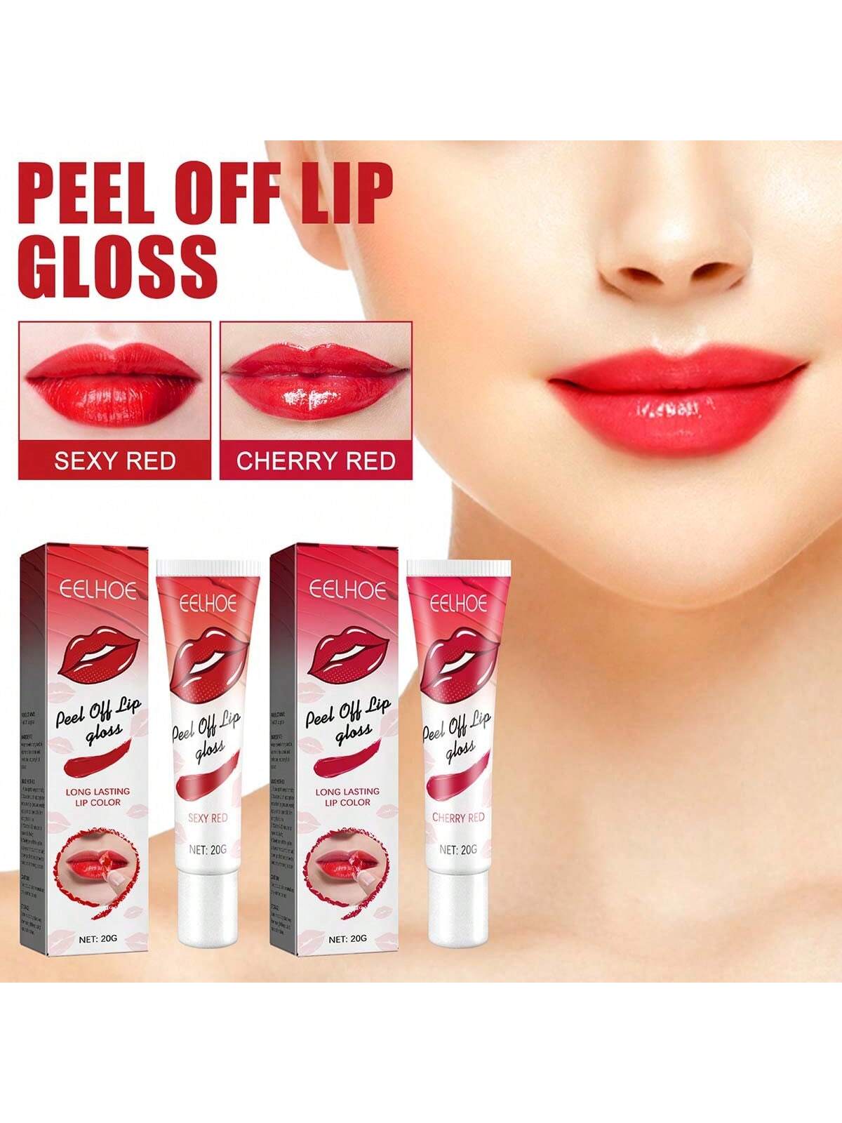 

Sexy Red Amazing Peel Off Liquid Lipstick Водостійкий стійкий блиск для губ Tint Moisturizing Tear Off Lip Stain Makeup Cosmetic