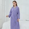 Albornoz de gofre para mujer, camisón largo para amantes, ropa para el hogar, albornoz