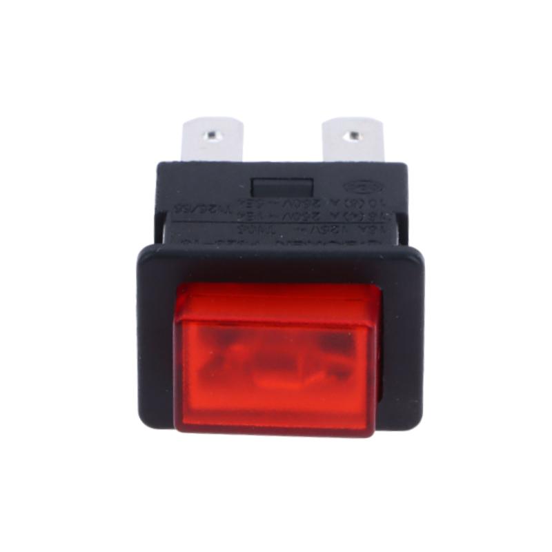 16A 4 Pins Locked Push Button Electrical Rocker Switch With LED Light Red Heater Touch Switch 250V PS-23-16