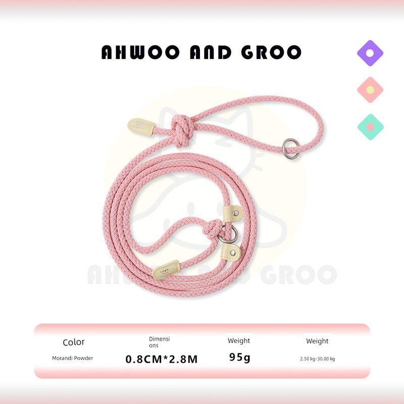 

Long P Rope Dog Hand Holding Rope Crossbody Puppy Ins Style Small Size Dogs Training Rope Pet Supplies Outdoor Dog Leash Morandi Powder