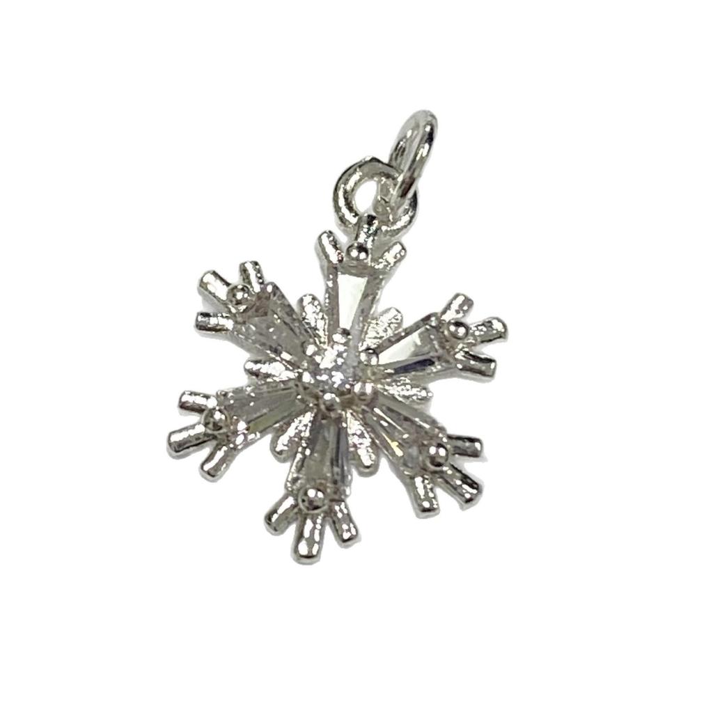 Handmade Crystal Snowflake Zircon Pendant Necklace-Bracelet Set