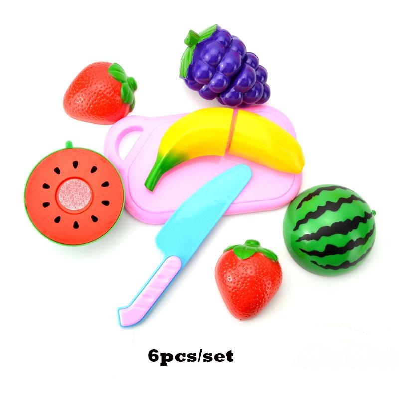 Colorful Kitchen Play Toy Set With Premium Quality Fruit And Vegetable Cutting Pieces