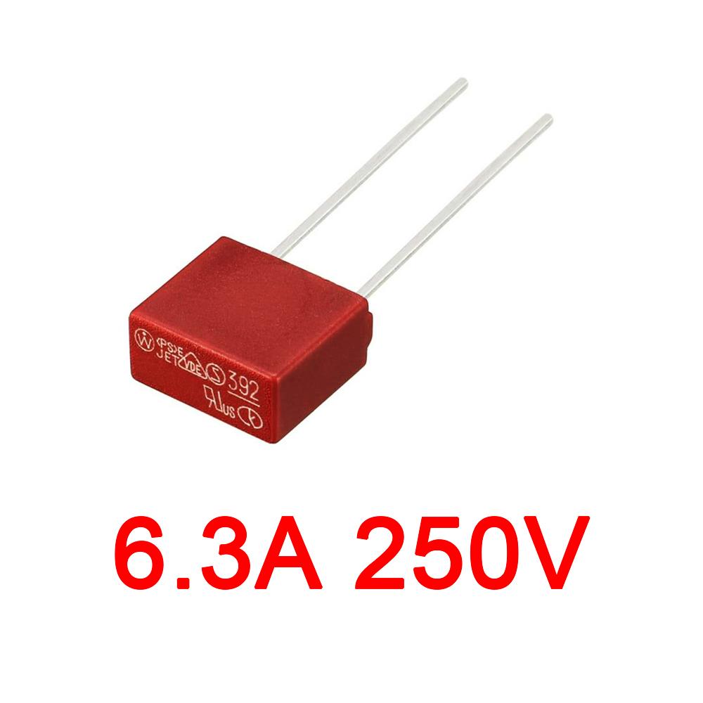 

20PCS T0.5A T1A T1.5A T2A T2.5A T3.15A T4A T5A T6.3A T8A T10A T15A 250V Мініатюрний квадратний повільний мікрозапобіжник Джерело живлення DIP-монтований