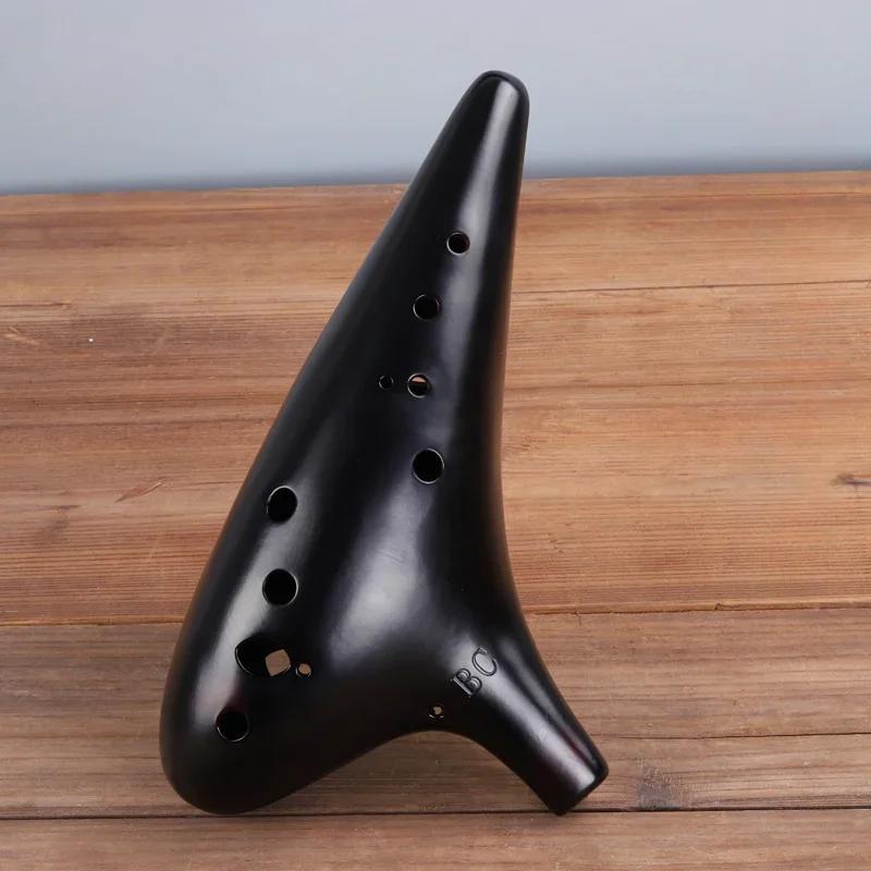 Ceramic Ocarina Bass Bc12 Hole Relax The Body Beginner Teaching Play Ocarina Soothe Mind National Musical Orff Instruments