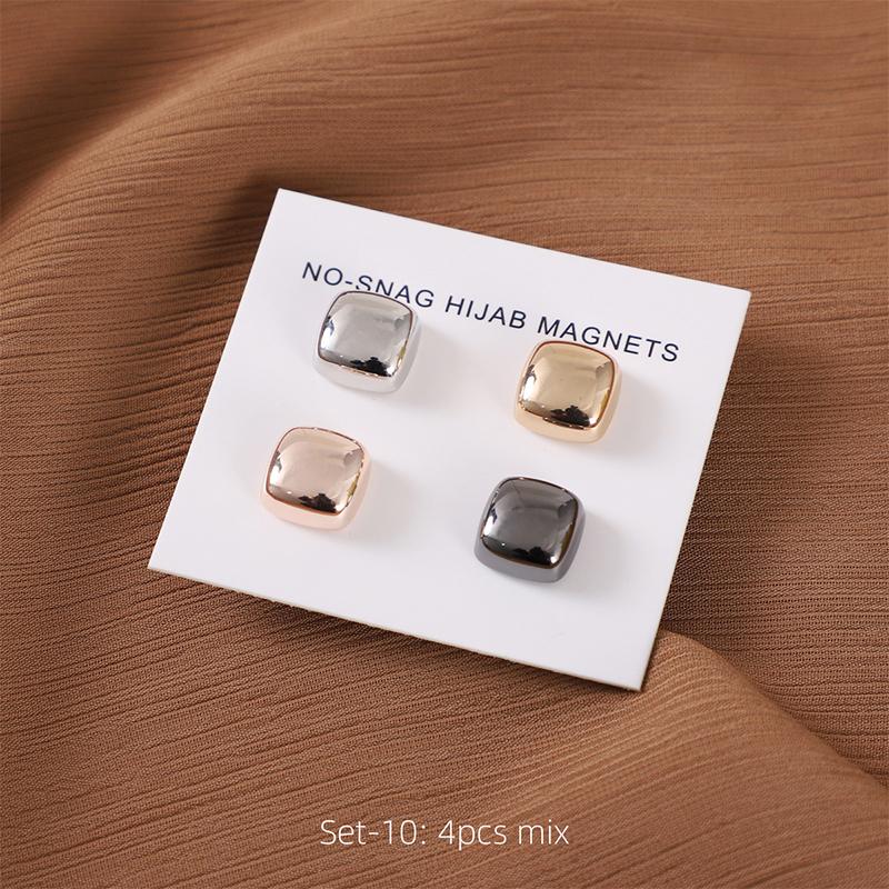 Matte Magnet Hijab Pins for Muslim Headscarf Women Scarf Magnetic Button Shawls Magnetic Brooch Ramadan Islamic Turban Fingdings